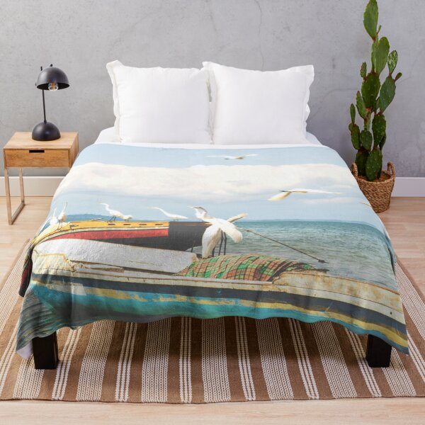 Item preview, Egrets on Traditional Fishing Boats at Sea designed and sold by ThaCriações.