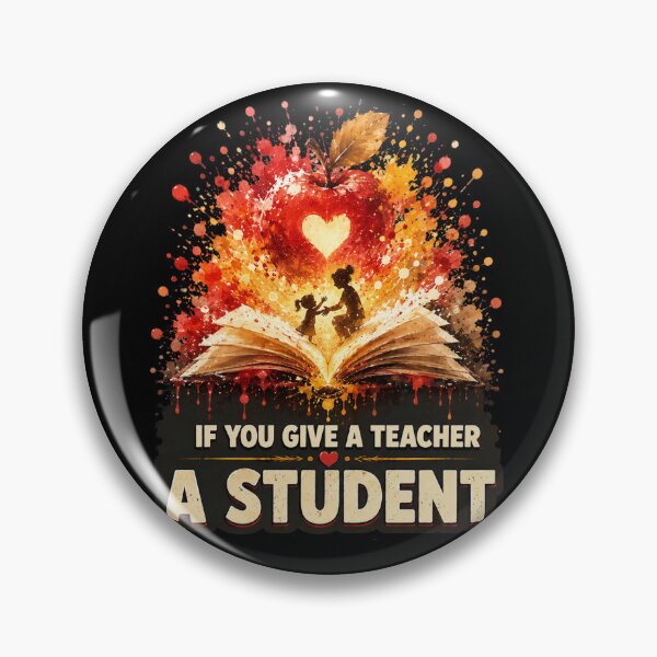 Item preview, If You Give A Teacher A Student Bursting Heart Book Art Teacher Appreciation Gift for Teachers designed and sold by Nightarel.
