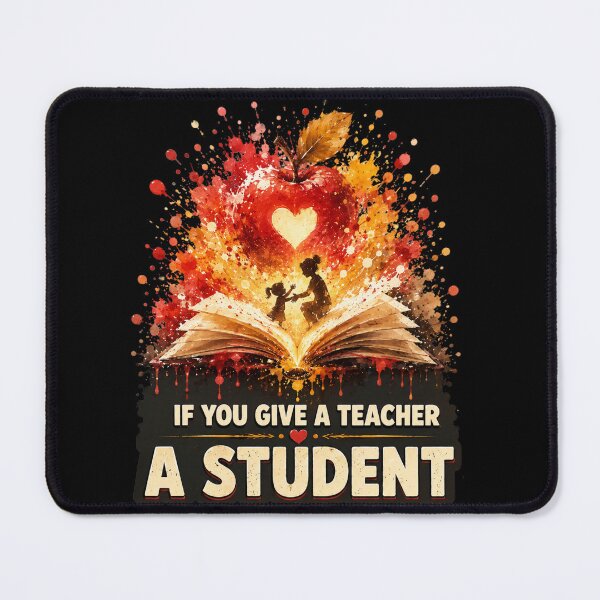 Item preview, If You Give A Teacher A Student Bursting Heart Book Art Teacher Appreciation Gift for Teachers designed and sold by Nightarel.