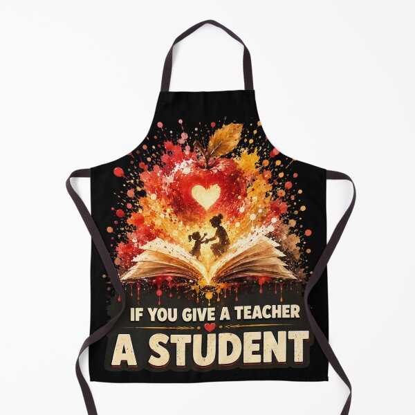 Item preview, If You Give A Teacher A Student Bursting Heart Book Art Teacher Appreciation Gift for Teachers designed and sold by Nightarel.