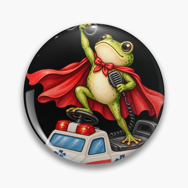 Item preview, We Wee-Woo At Dawn Frog Paramedic EMT designed and sold by VGAfanatic.