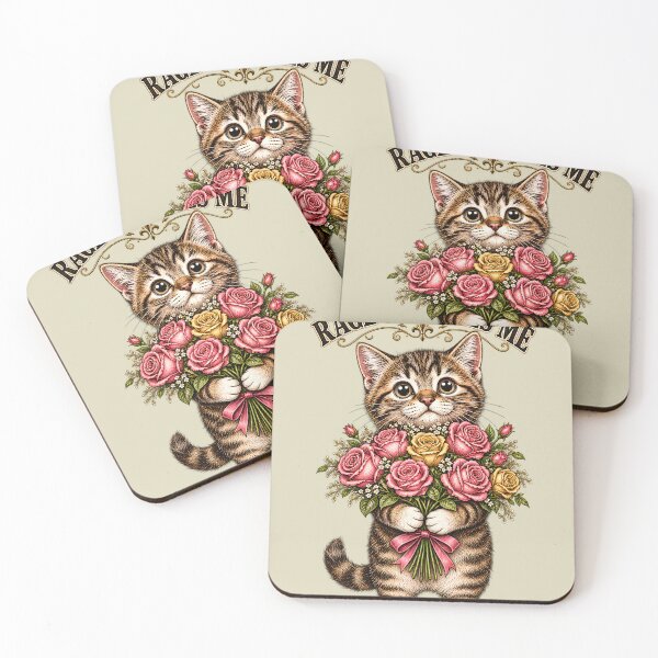 Item preview, Cute Kitten Rage Consumes Me Funny Floral Cat designed and sold by Retro Rascals Co..