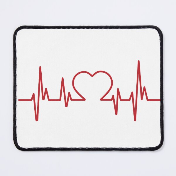 Item preview, Red Heartbeat Pulse Line ECG Vector Graphic designed and sold by AyaanArtStudio.