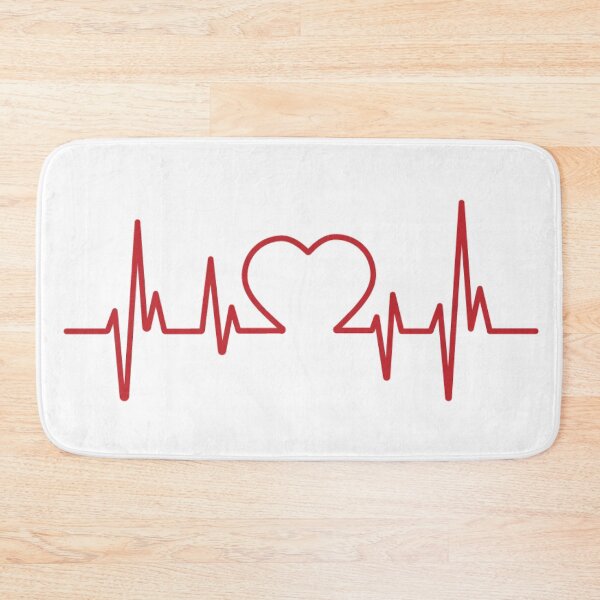 Item preview, Red Heartbeat Pulse Line ECG Vector Graphic designed and sold by AyaanArtStudio.