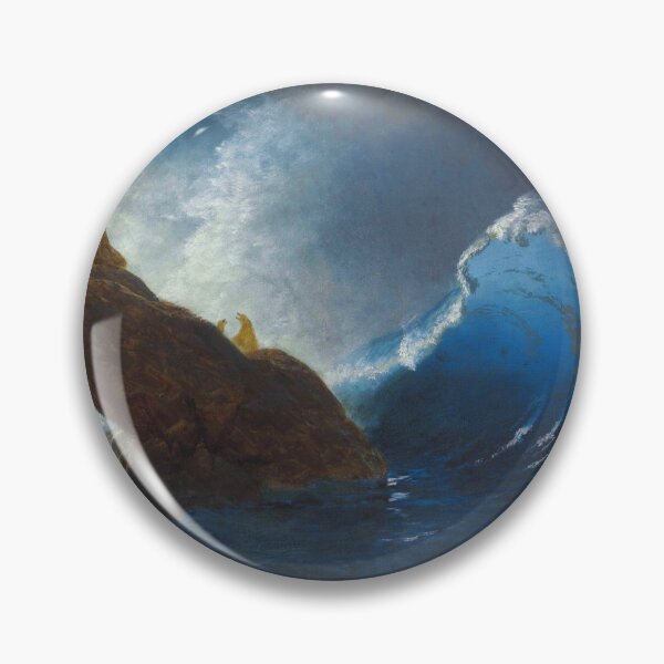 Item preview, Seals on the rocks coastal nautical seascape art print classical painting by Albert Bierstadt designed and sold by Jéanpaul  Ferro.