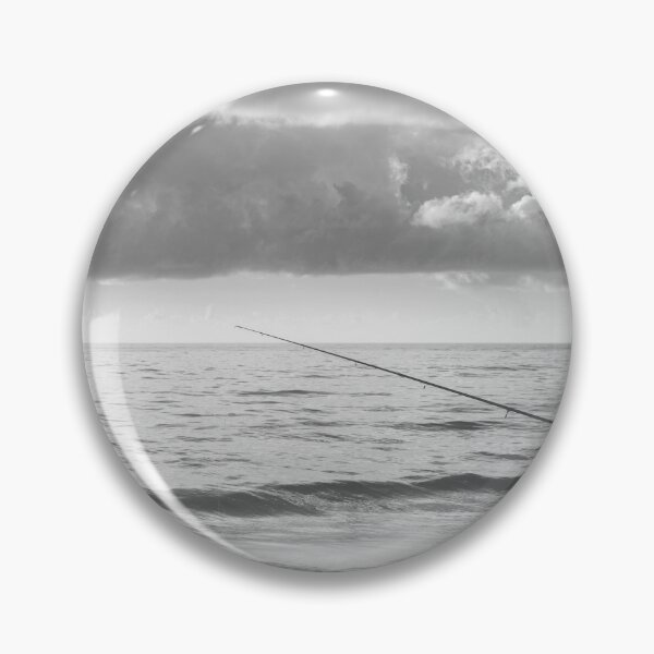 Item preview, Lone Fisherman Silhouette at Sunset over Calm Ocean designed and sold by ThaCriações.