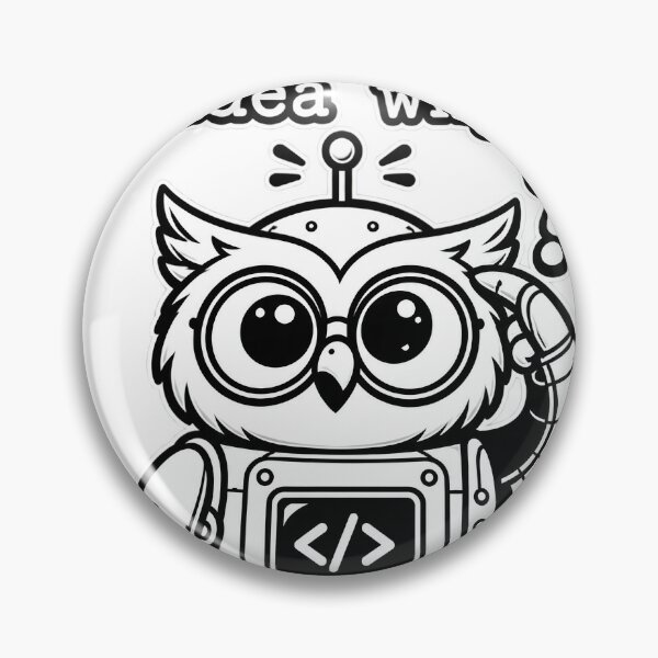 Item preview, My Code Works Funny Programmer Robot Owl designed and sold by Retro Rascals Co..