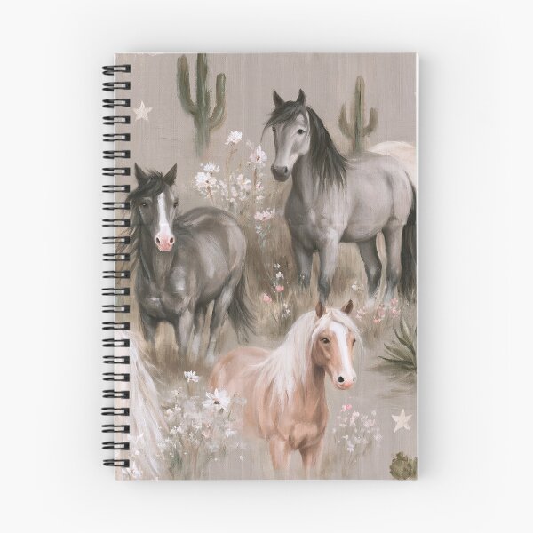 Item preview, Wild Horse Desert Seamless Pattern | Western Horse Print | Cute Equine & Cactus Pattern | Boho Cowgirl Design designed and sold by Artforhorse.
