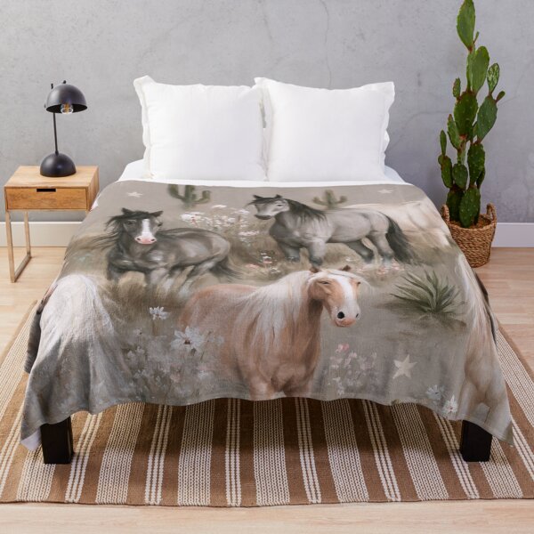 Item preview, Wild Horse Desert Seamless Pattern | Western Horse Print | Cute Equine & Cactus Pattern | Boho Cowgirl Design designed and sold by Artforhorse.
