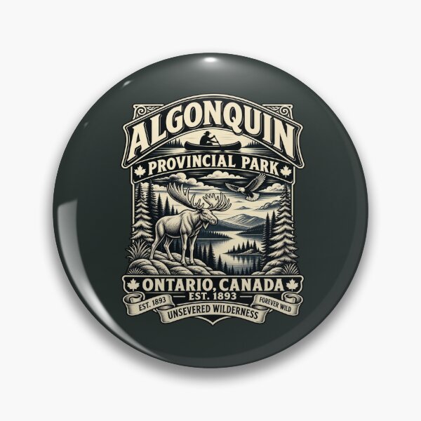 Item preview, Algonquin Provincial Park Ontario Canada Vintage Wilderness Moose Nature Design designed and sold by VoglR.