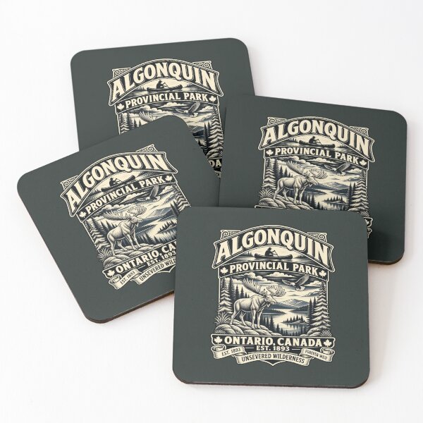 Item preview, Algonquin Provincial Park Ontario Canada Vintage Wilderness Moose Nature Design designed and sold by VoglR.