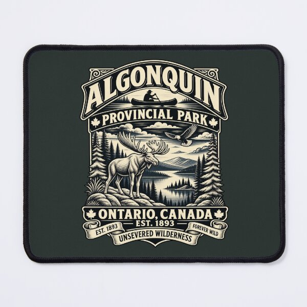 Item preview, Algonquin Provincial Park Ontario Canada Vintage Wilderness Moose Nature Design designed and sold by VoglR.