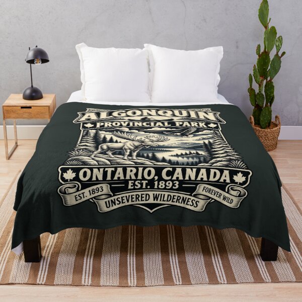 Item preview, Algonquin Provincial Park Ontario Canada Vintage Wilderness Moose Nature Design designed and sold by VoglR.