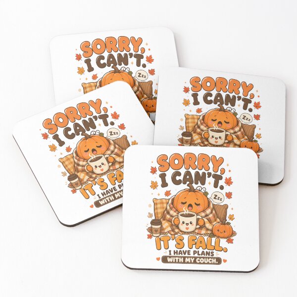 Item preview, Sorry I Can't It's Fall Plans With My Couch Funny Autumn Kawaii designed and sold by InspiredCreatives.