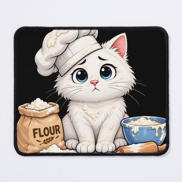 Item preview, Messy Baking Cat Chef Funny Cute Kitten T-Shirt designed and sold by Retro Rascals Co..