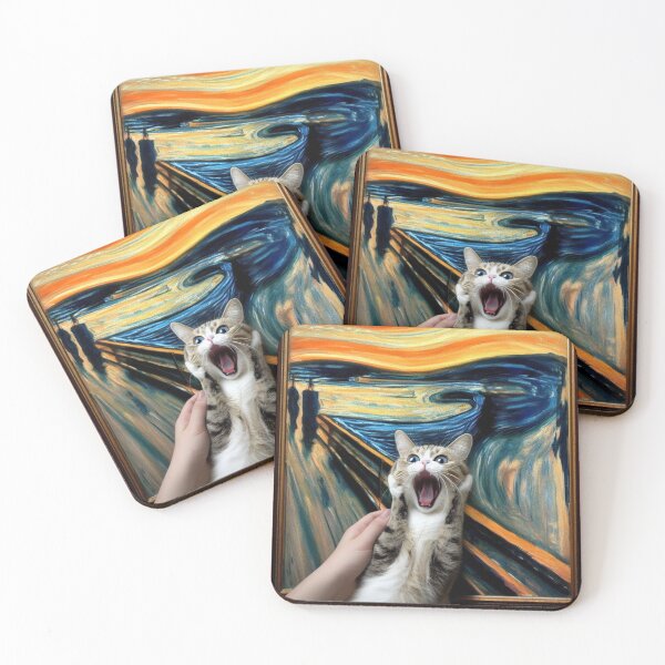 Item preview, The Scream Cat Munch Meme designed and sold by JALNERVION SHOP.