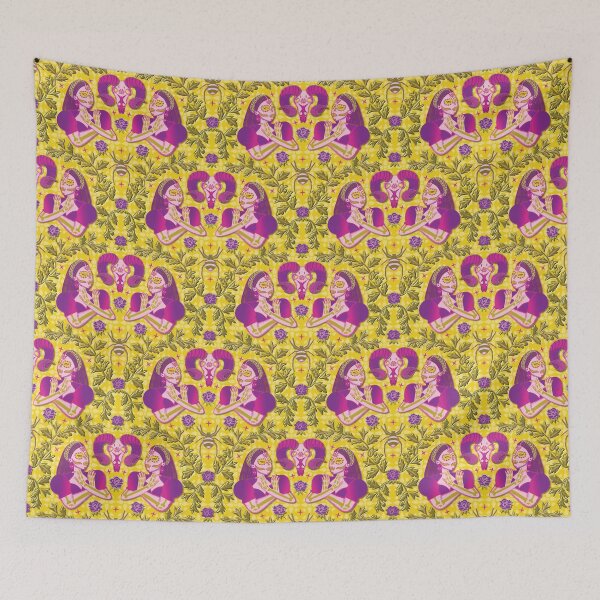 Item preview, Fire Katrinas, yellow background designed and sold by WONDERPRINTVALLEY.