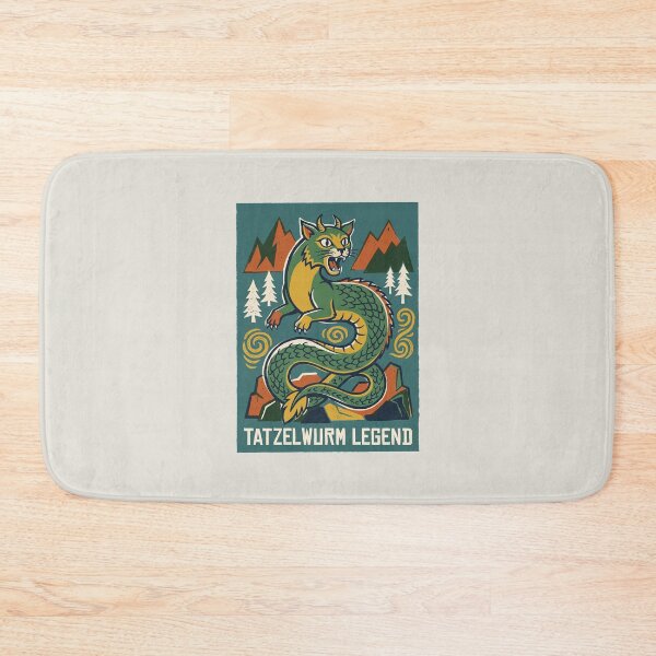 Item preview, Tatzelwurm Legend Alpine Cryptid Vintage Poster Graphic designed and sold by KiwiRider.