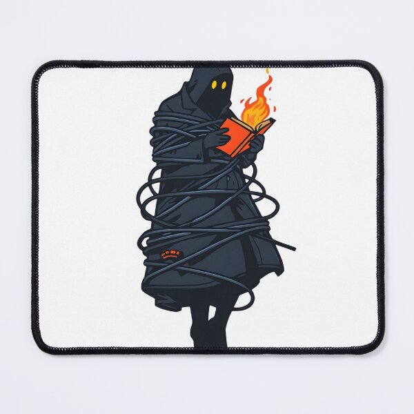 Item preview, Mysterious Hooded Figure Reading Burning Book designed and sold by fhcpod.