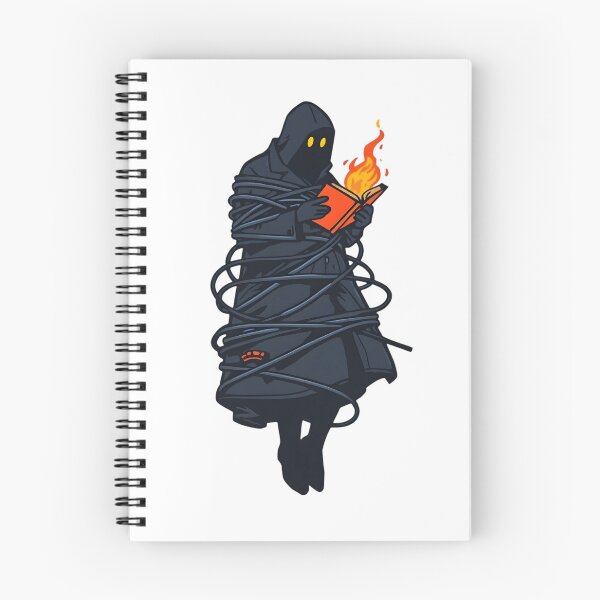 Item preview, Mysterious Hooded Figure Reading Burning Book designed and sold by fhcpod.