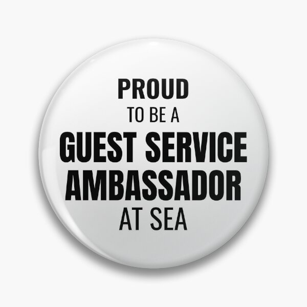 Item preview, Proud to be a Guest Service Ambassador at Sea (Black) designed and sold by ShipCrewNation.