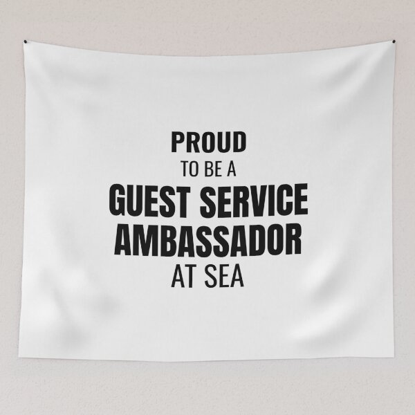 Item preview, Proud to be a Guest Service Ambassador at Sea (Black) designed and sold by ShipCrewNation.