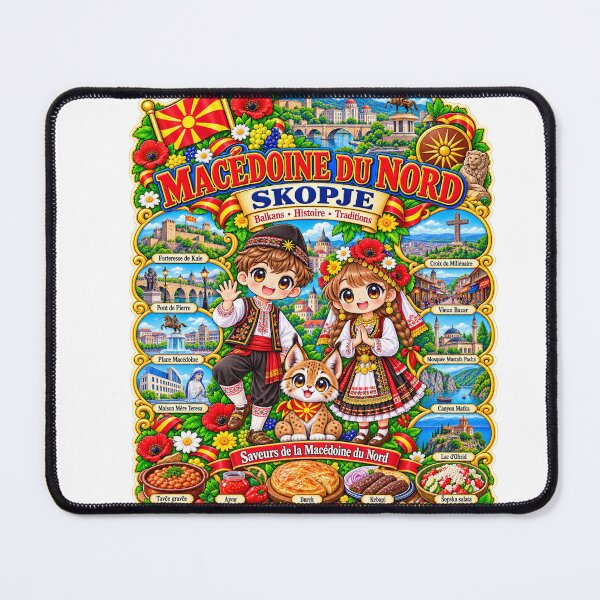 Item preview, North Macedonia Skopje – Kawaii Trip, Macedonian Culture and Flavors of the Balkans designed and sold by Cifi64.