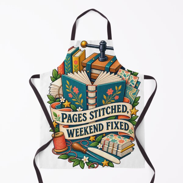 Item preview, Pages Stitched Weekend Fixed Bookbinding Craft Art designed and sold by CheerfulNest.