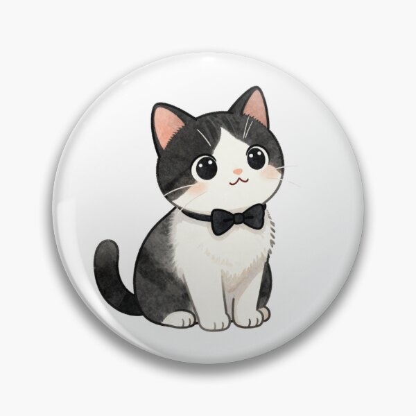 Item preview, ute Kawaii Tuxedo Cat with Bow Tie designed and sold by tobbyasz.