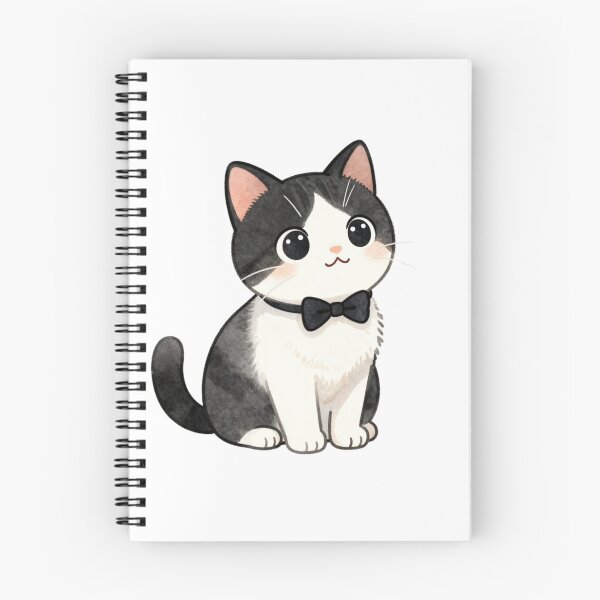 Item preview, ute Kawaii Tuxedo Cat with Bow Tie designed and sold by tobbyasz.