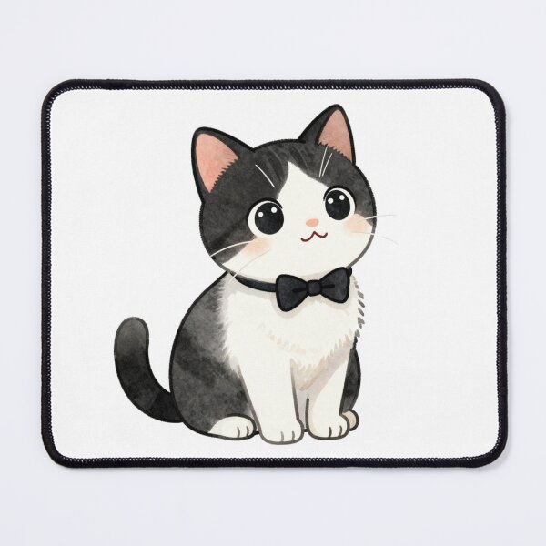 Item preview, ute Kawaii Tuxedo Cat with Bow Tie designed and sold by tobbyasz.