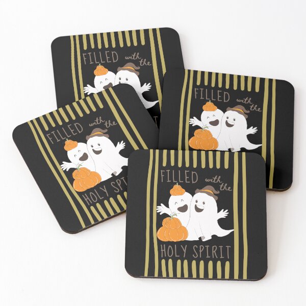 Item preview, Cute Vintage Halloween Ghost and Pumpkins, Holy Spirit Filled Christian, Spooky Season Autumn  designed and sold by Forevermore.
