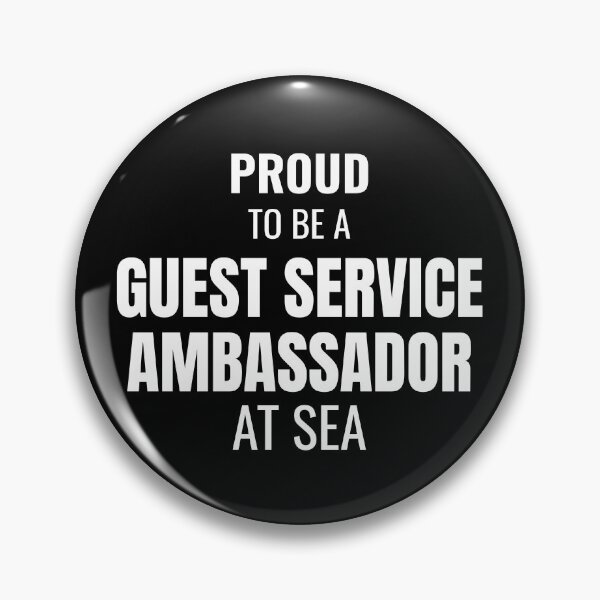 Item preview, Proud to be a Guest Service Ambassador at Sea (White) designed and sold by ShipCrewNation.