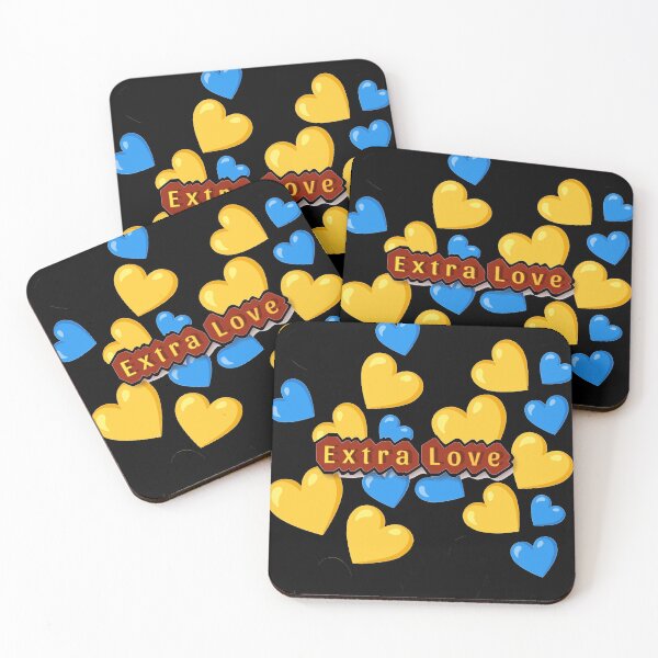 Item preview, Extra Love – Blue & Yellow Hearts Down Syndrome Awareness Design designed and sold by Cartoon art with a purpose ❤️ Supporting Althea’s friends .