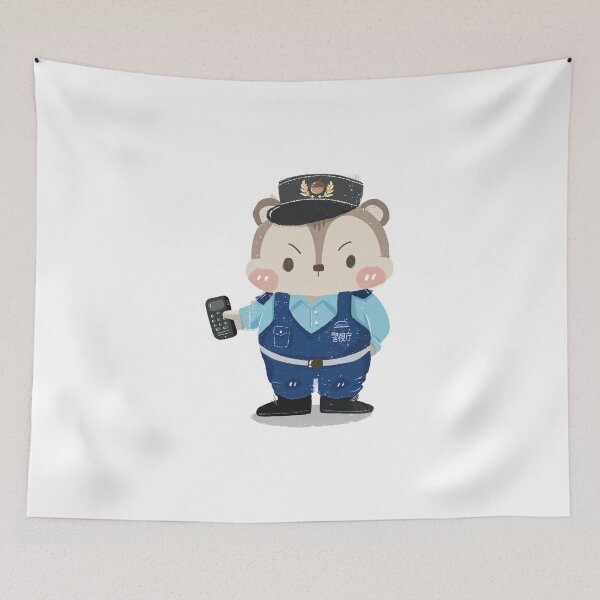 Item preview, Chipmunk Police Officer Patrol designed and sold by Mollyluo-Drawss.