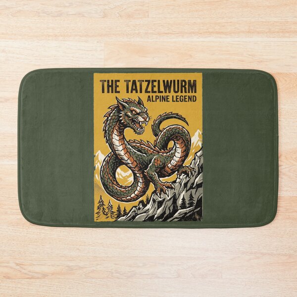 Item preview, Tatzelwurm Legend Alpine Cryptid Vintage Poster Graphic designed and sold by KiwiRider.