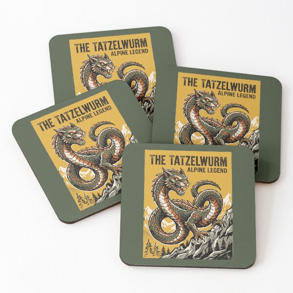 Item preview, Tatzelwurm Legend Alpine Cryptid Vintage Poster Graphic designed and sold by KiwiRider.