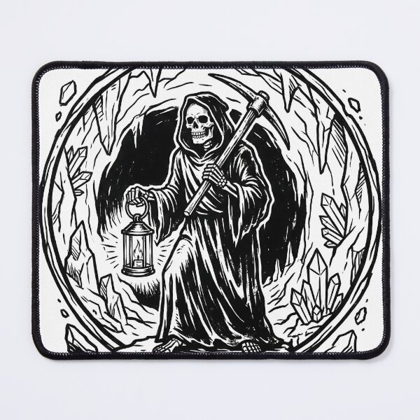 Item preview, Grim Reaper Skeleton Holding Pickaxe and Lantern inside Crystal Cave designed and sold by MisteryDesigner.
