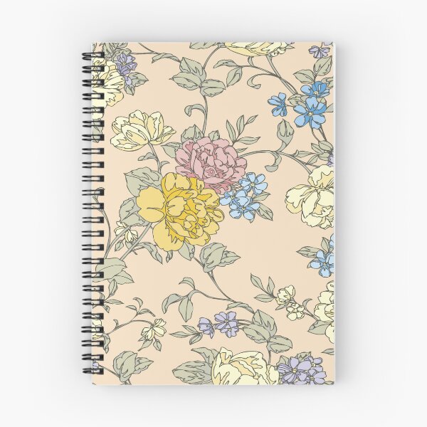 Item preview, Vintage Pastel Floral Seamless Pattern on Soft Peach Background designed and sold by Johnnies.