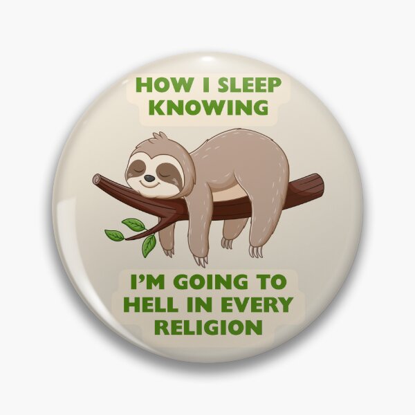 Item preview, How I Sleep Knowing I'm Going To Hell In Every Religion - Funny Atheist Gift designed and sold by InkyGenies.
