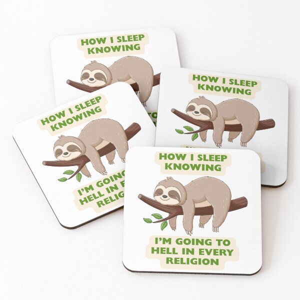 Item preview, How I Sleep Knowing I'm Going To Hell In Every Religion - Funny Atheist Gift designed and sold by InkyGenies.