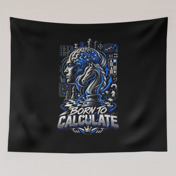 Item preview, Born To Calculate Chess Strategy Player designed and sold by KnightVibe.