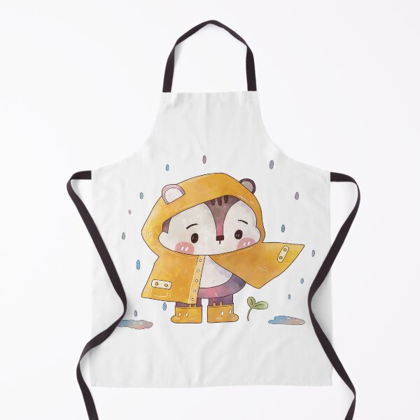 Item preview, Chipmunk Wearing Yellow Raincoat designed and sold by Mollyluo-Drawss.