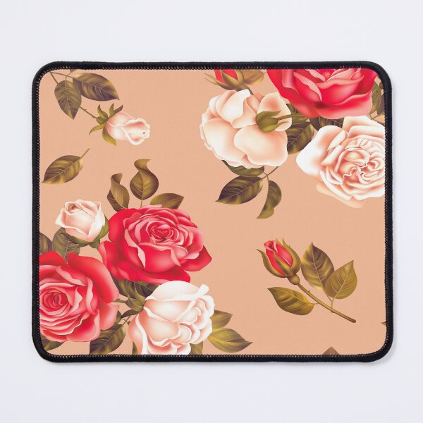 Item preview, Elegant Rose Floral Pattern on Warm Peach Background designed and sold by Johnnies.