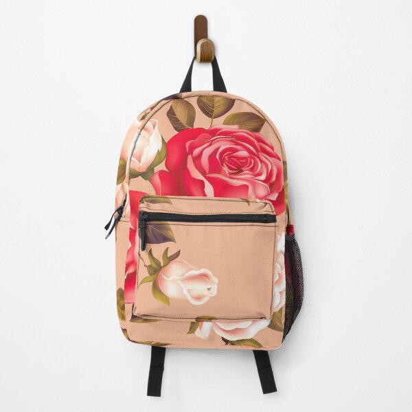 Item preview, Elegant Rose Floral Pattern on Warm Peach Background designed and sold by Johnnies.