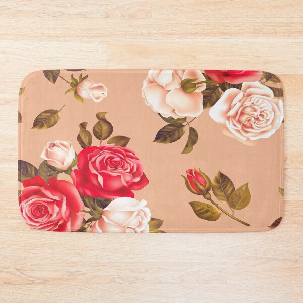 Item preview, Elegant Rose Floral Pattern on Warm Peach Background designed and sold by Johnnies.