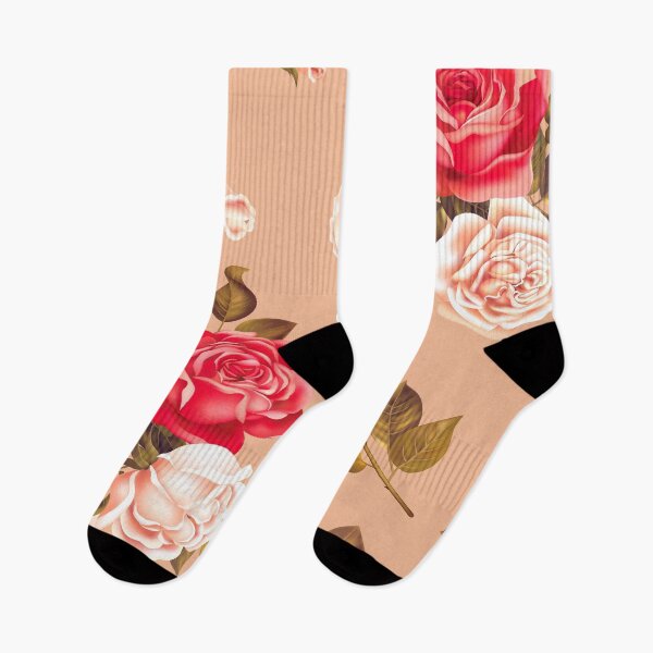 Item preview, Elegant Rose Floral Pattern on Warm Peach Background designed and sold by Johnnies.