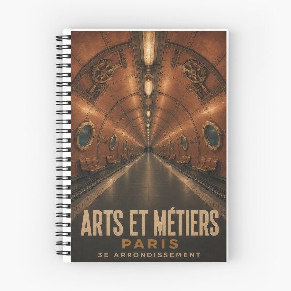 Item preview, Arts et Métiers Station - Vintage Paris Métro Poster designed and sold by Earth Celebration Designs.