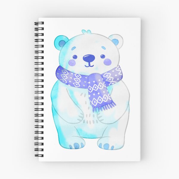 Item preview, Cute Polar Bear Blue Scarf Winter Digital Art designed and sold by Cosplay Evolution.