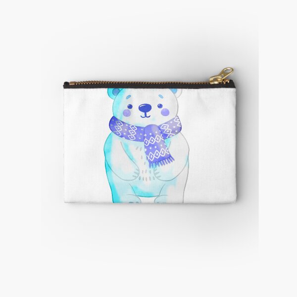 Item preview, Cute Polar Bear Blue Scarf Winter Digital Art designed and sold by Cosplay Evolution.